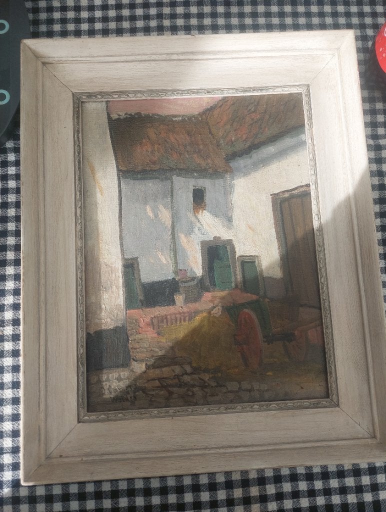 Schilderij  van J. Capelle jaren 1920–1940., Antiek en Kunst, Kunst | Schilderijen | Klassiek, Ophalen, Handgeschilderd, Overige onderwerpen
