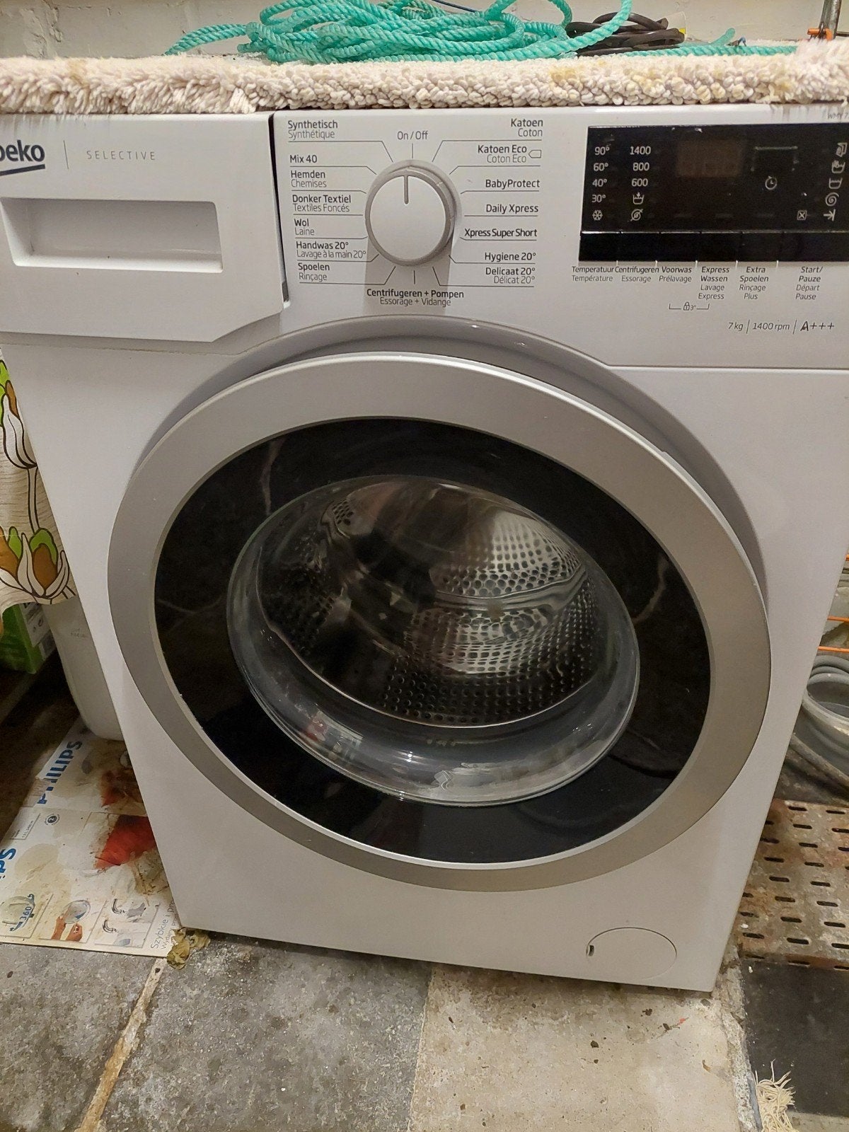 Wasmachine beko, Ophalen