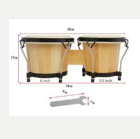 Tambour Bongo double en bois massif, Musique & Instruments, Enlèvement ou Envoi, Neuf