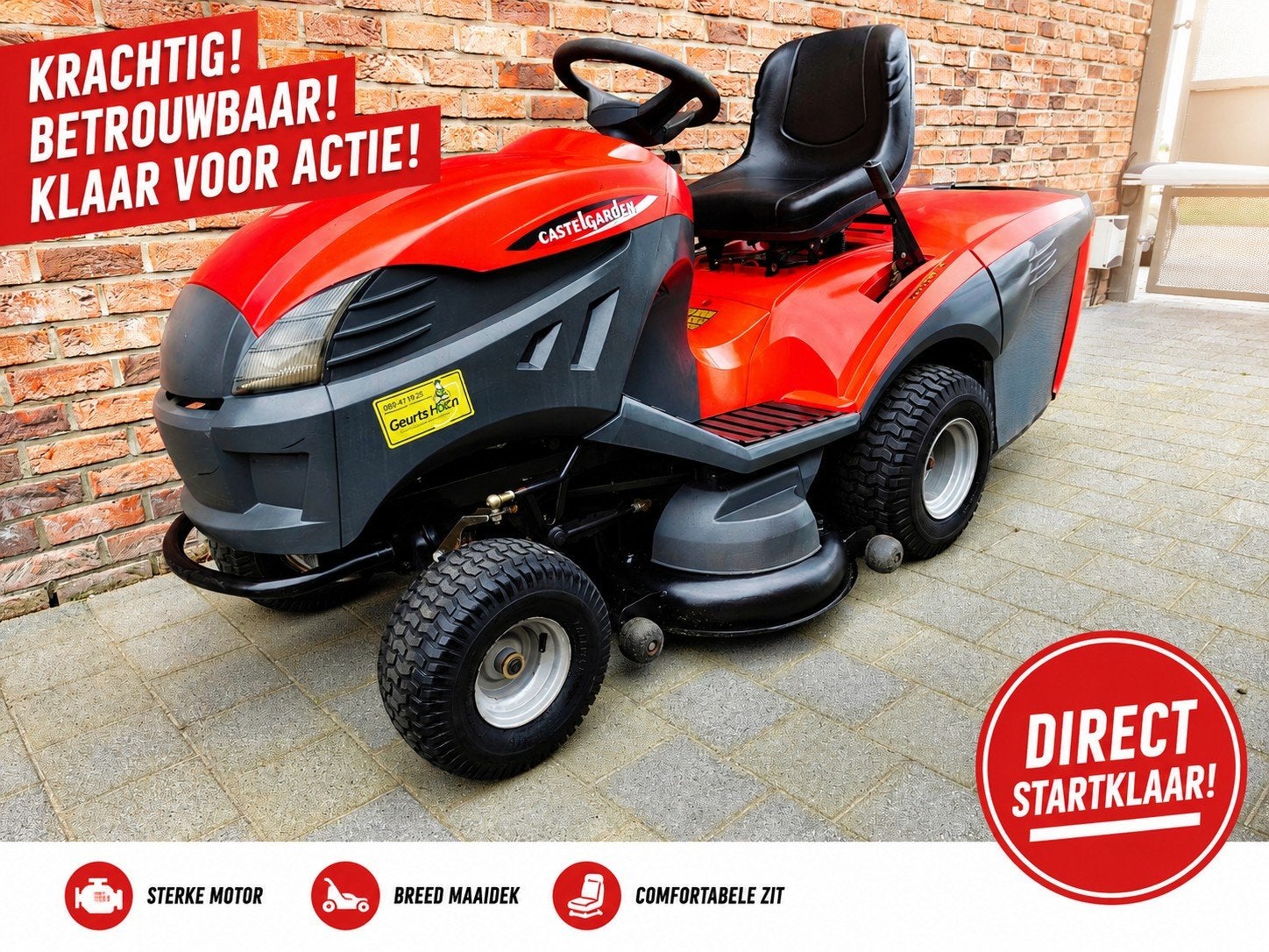 Zitmaaier castelgarden Honda v-twin 2cilinder LCD display, Ophalen, Opvangbak