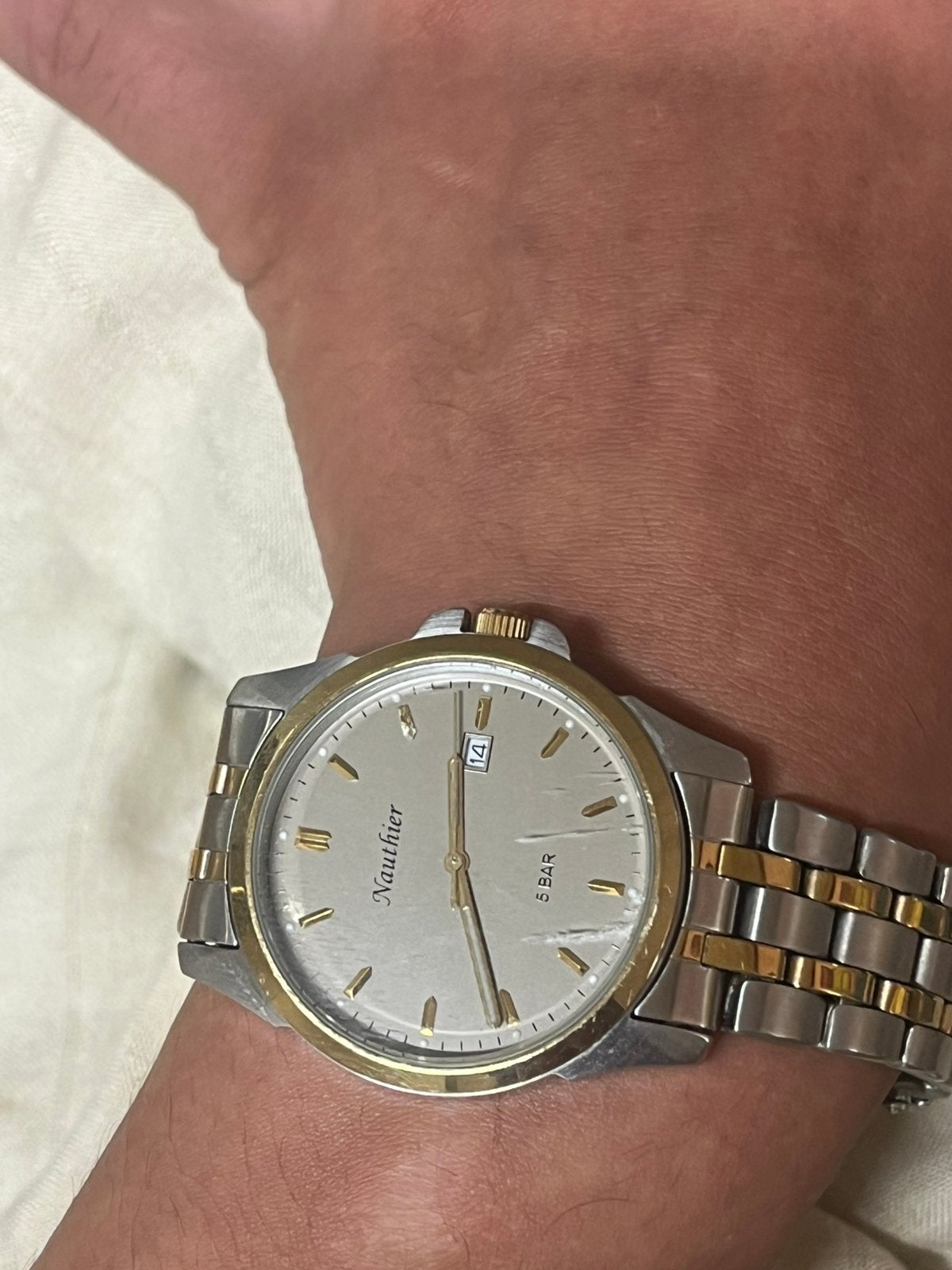Montre de luxe Nauthier #horloge #heren, Enlèvement, Comme neuf