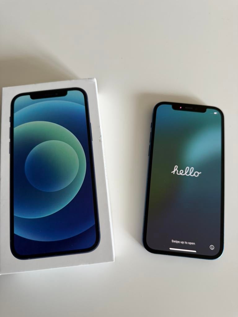 Iphone 12, Telecommunicatie, Mobiele telefoons | Apple iPhone, Ophalen, Blauw, Zo goed als nieuw, IPhone 12