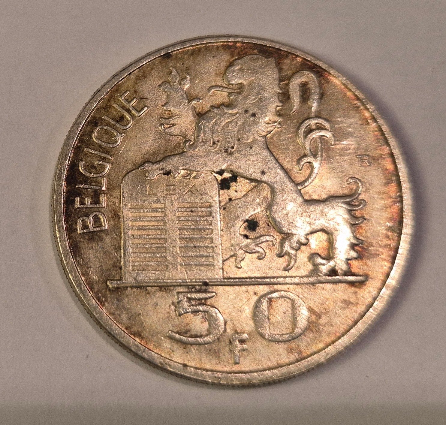 50 Belgische Frank - 1954, Ophalen of Verzenden, België, Losse munt