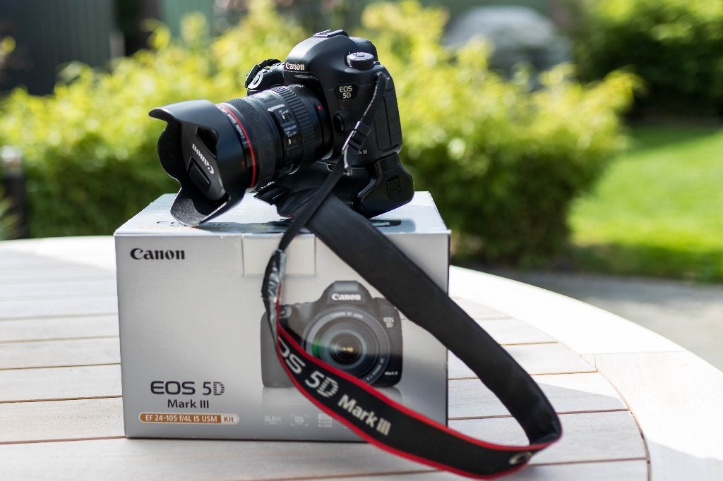 canon 5D markIII en 24-105 f4 IS, Audio, Tv en Foto, Ophalen, Lensdop, Beeldstabilisatie, Gebruikt