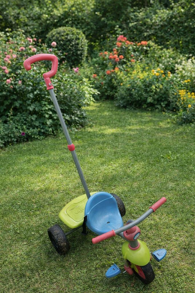 Driewieler kinderfiets met duwstang, Ophalen, Gebruikt, Duwstang