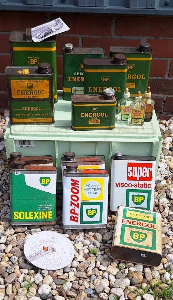 Mooie verzameling BP-olieblikken️️⛽️, Verzamelen, Ophalen of Verzenden, Gebruikt, Verpakking