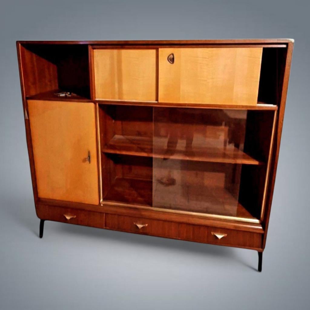 Highboard dressoir barkast dressoir vintage jaren 60, Ophalen