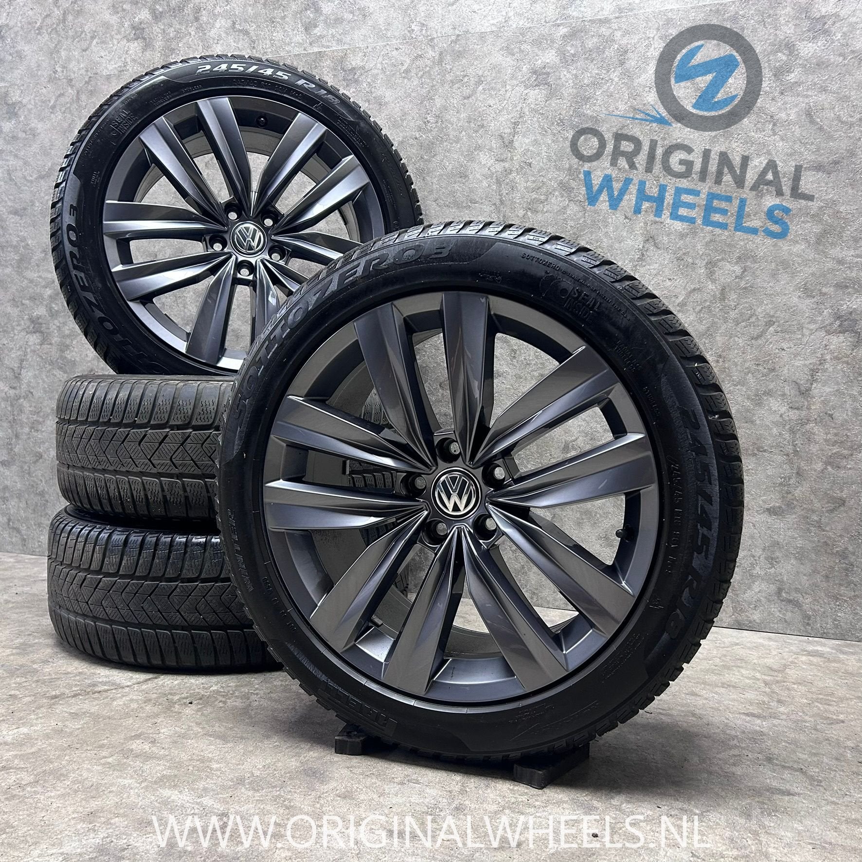 ✅ 18 inch originele Almere velgen + winterbanden VW Arteon, Auto-onderdelen, 18 inch, -, -, Banden en Velgen