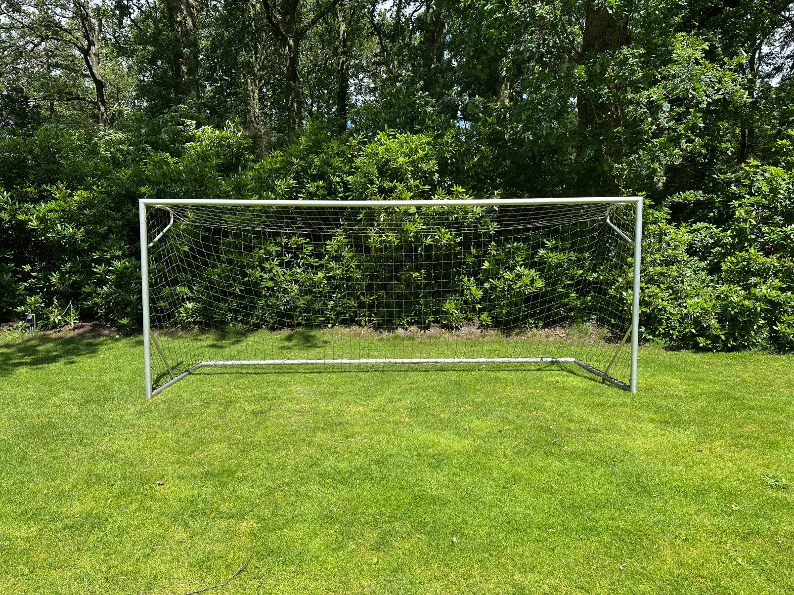 (2x) Aluminium voetbalgoal 5m x 2m - zeer goede staat, Ophalen, Zo goed als nieuw