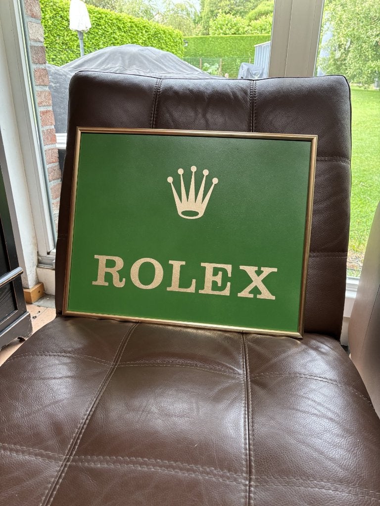 Cadre avec logo Rolex, Enlèvement, Comme neuf, Panneau publicitaire
