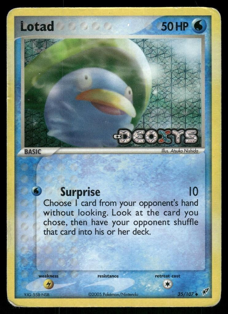 Lotad 35/107 - Deoxys (Reverse Holo) (Good), Envoi, Utilisé