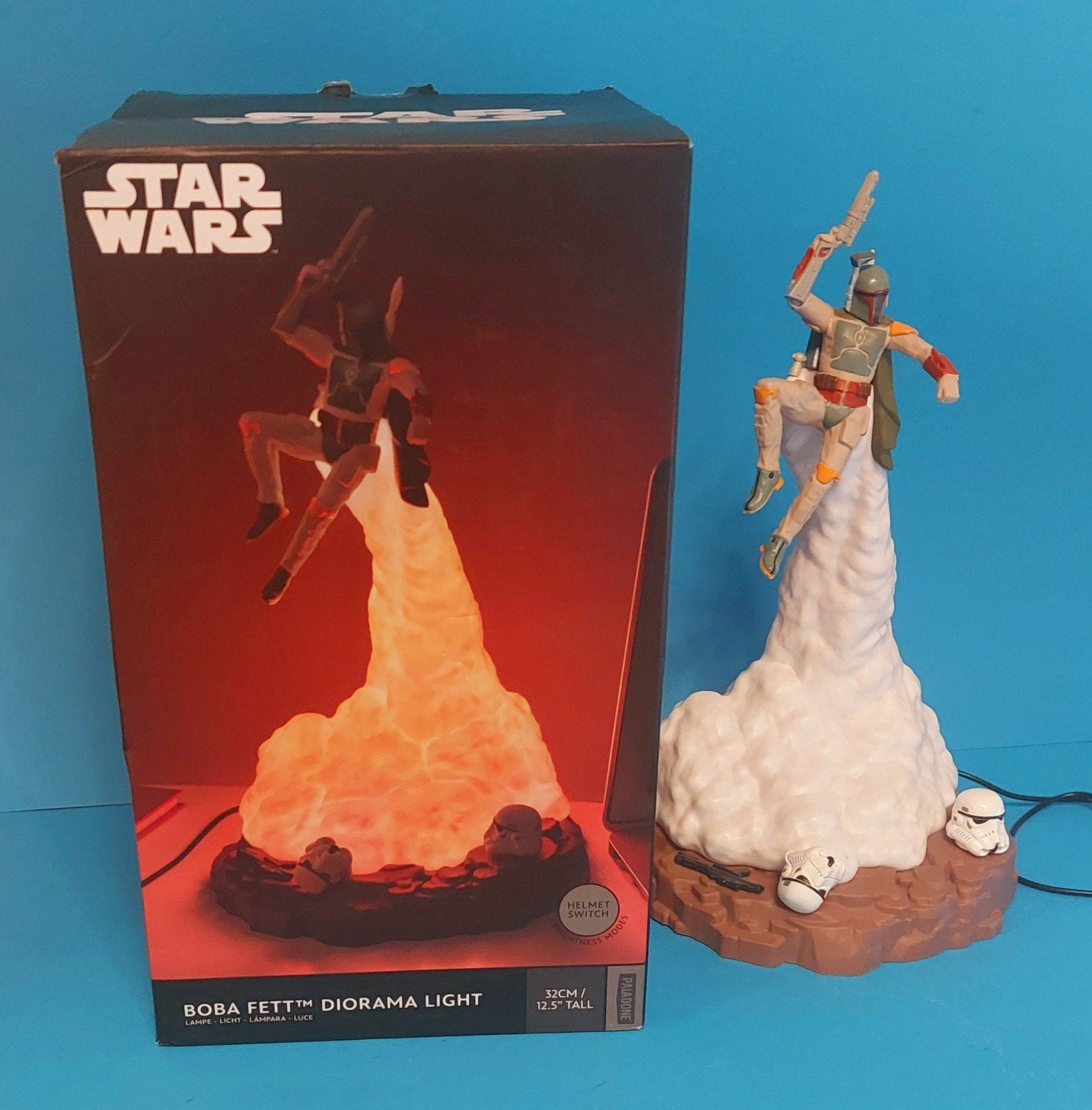 Boba Fett diorama Star Wars... licht, Ophalen of Verzenden, Zo goed als nieuw, Actiefiguurtje