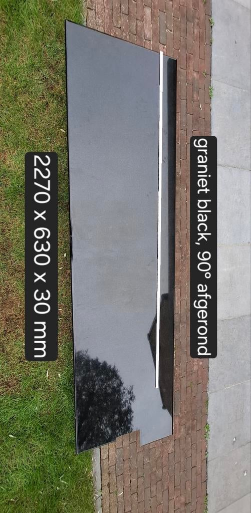 Keukenwerkblad zwarte graniet, Huis en Inrichting, Ophalen