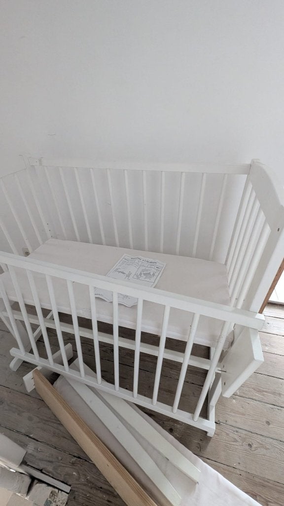Co-sleeper, wieg of bedje -  wit incl. matras (40x90 cm), Kinderen en Baby's, Ophalen, Gebruikt, Wieg