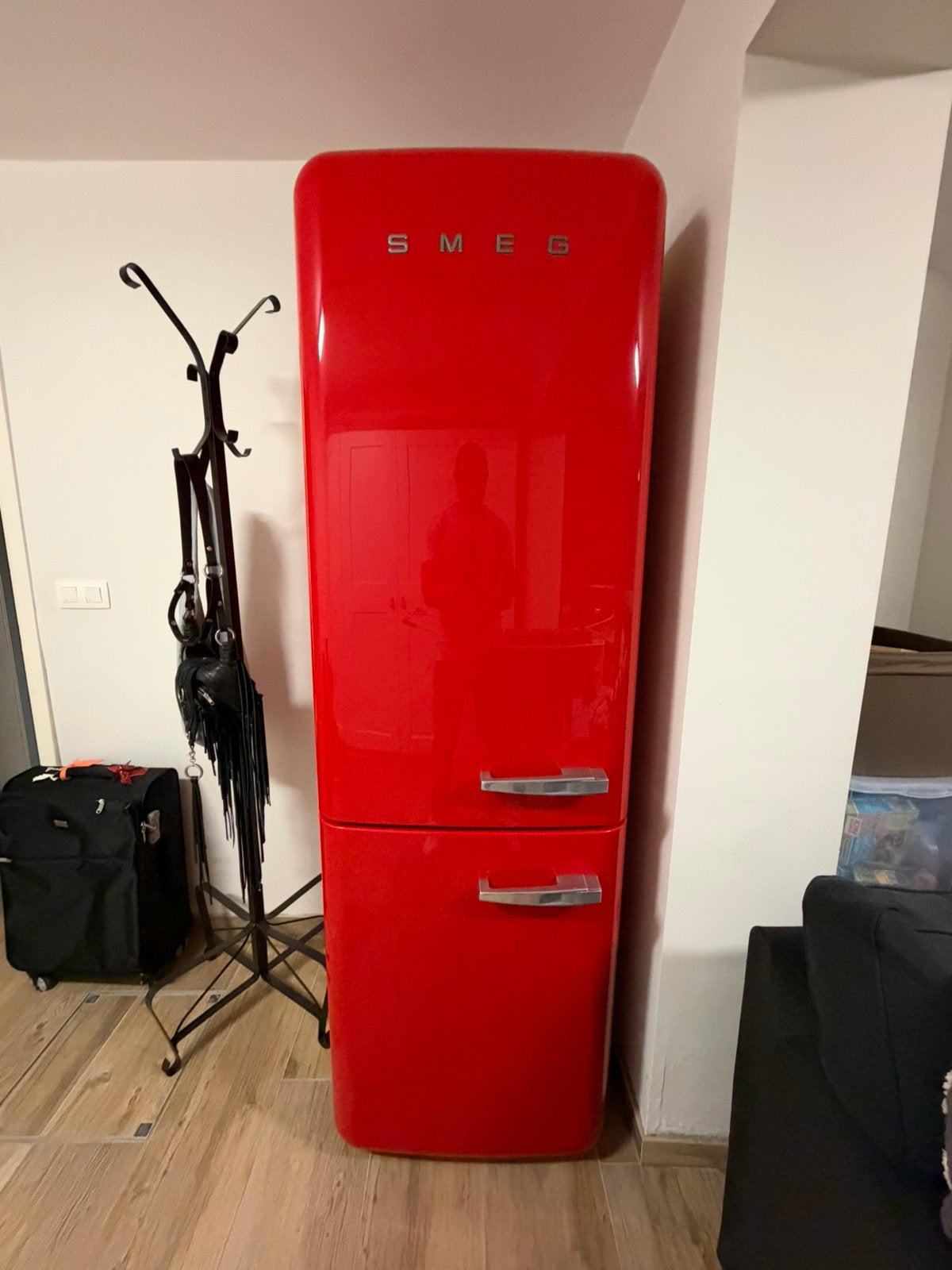 FRIGO SMEG ROUGE STYLE RÉTRO / VINTAGE, Electroménager, Enlèvement, Comme neuf