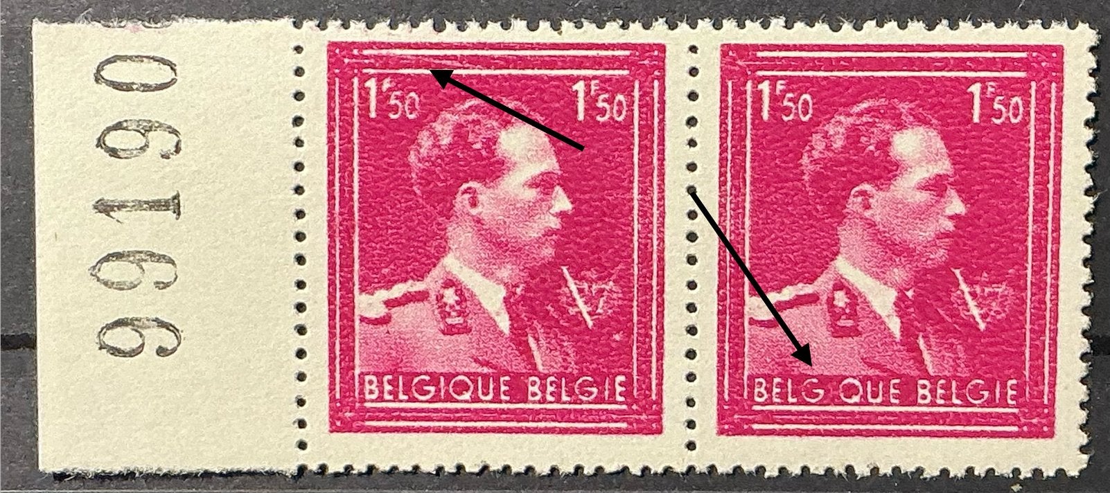 LOT 898. COB: 691-Cu. LÉOPOLD III. Rare ! MNH. Paire., Timbres & Monnaies, Timbres | Europe | Belgique, Neuf, Enlèvement ou Envoi