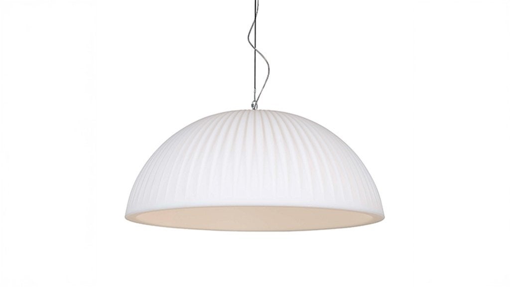 hanglampen | Kayradome 90rib, Ophalen, Kunststof, Design, E27 (groot)
