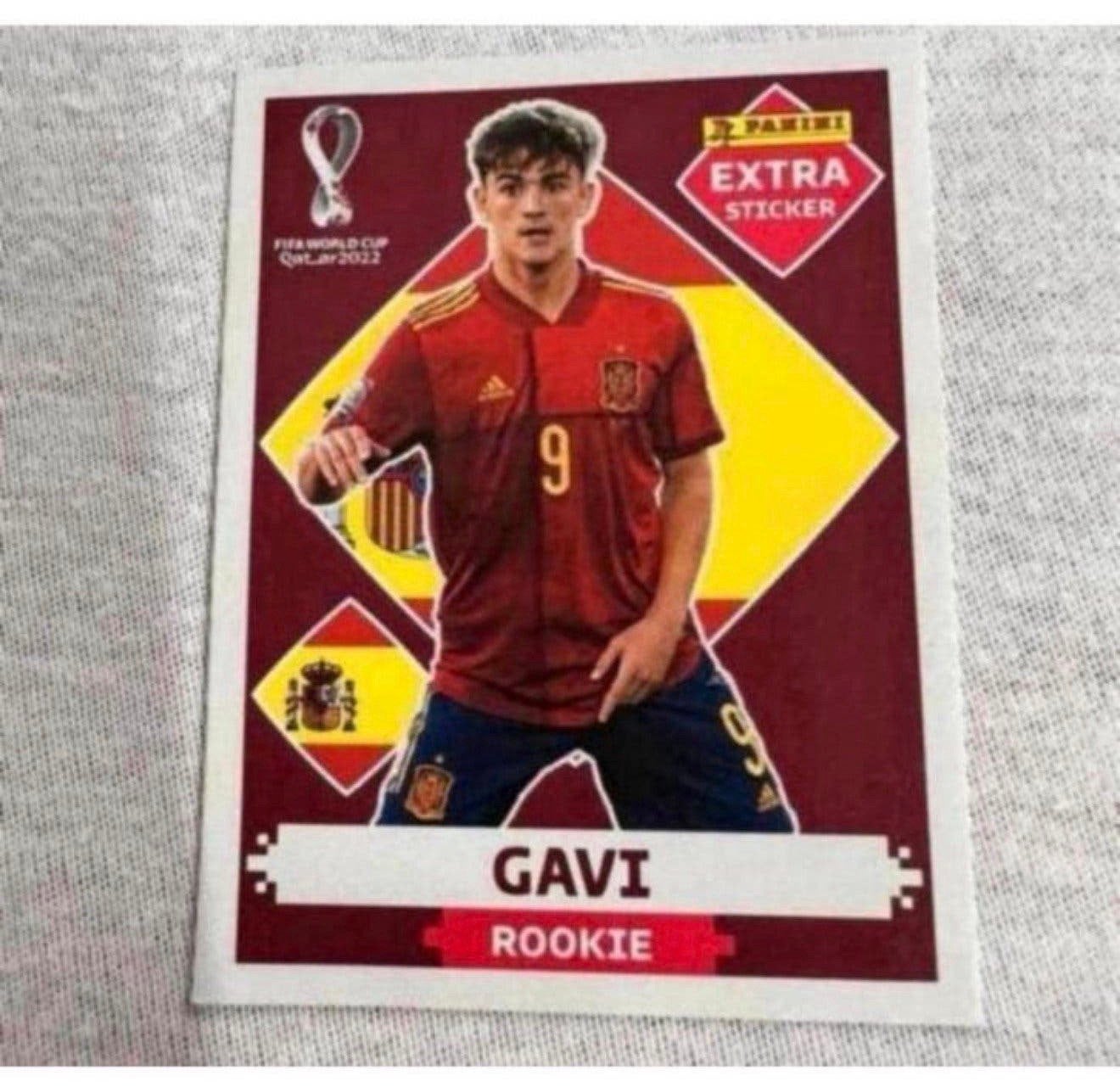 Autocollant Panini Gavi Rookie Qatar 2022 A17 Espagne, Enlèvement ou Envoi, Neuf, Affiche, Image ou Autocollant