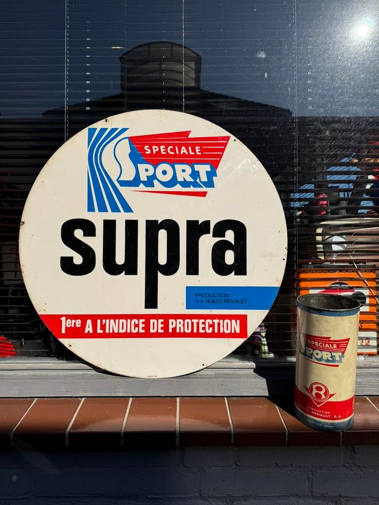 Supra oud origineel reclamebord, Verzamelen, Ophalen, Gebruikt, Reclamebord