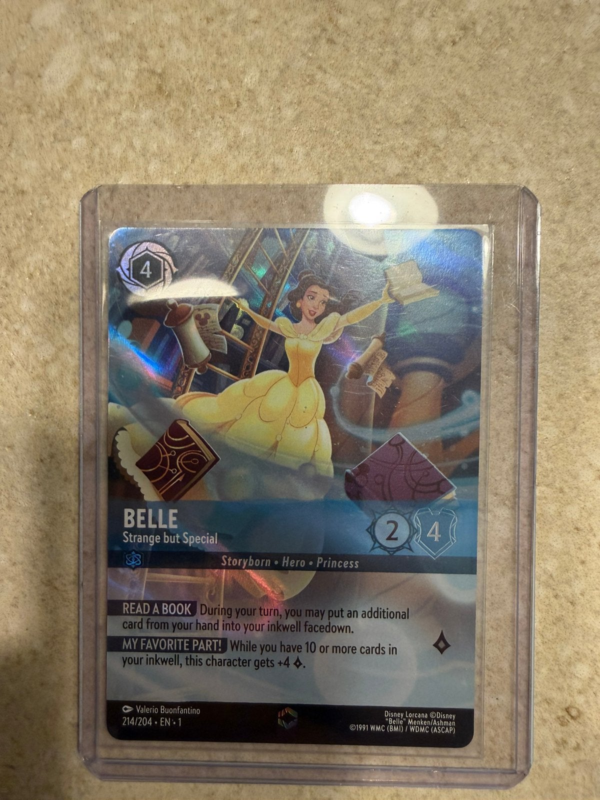 Disney Lorcana – Belle Strange but Special 214/204 – EN, Hobby en Vrije tijd, Ophalen, Zo goed als nieuw