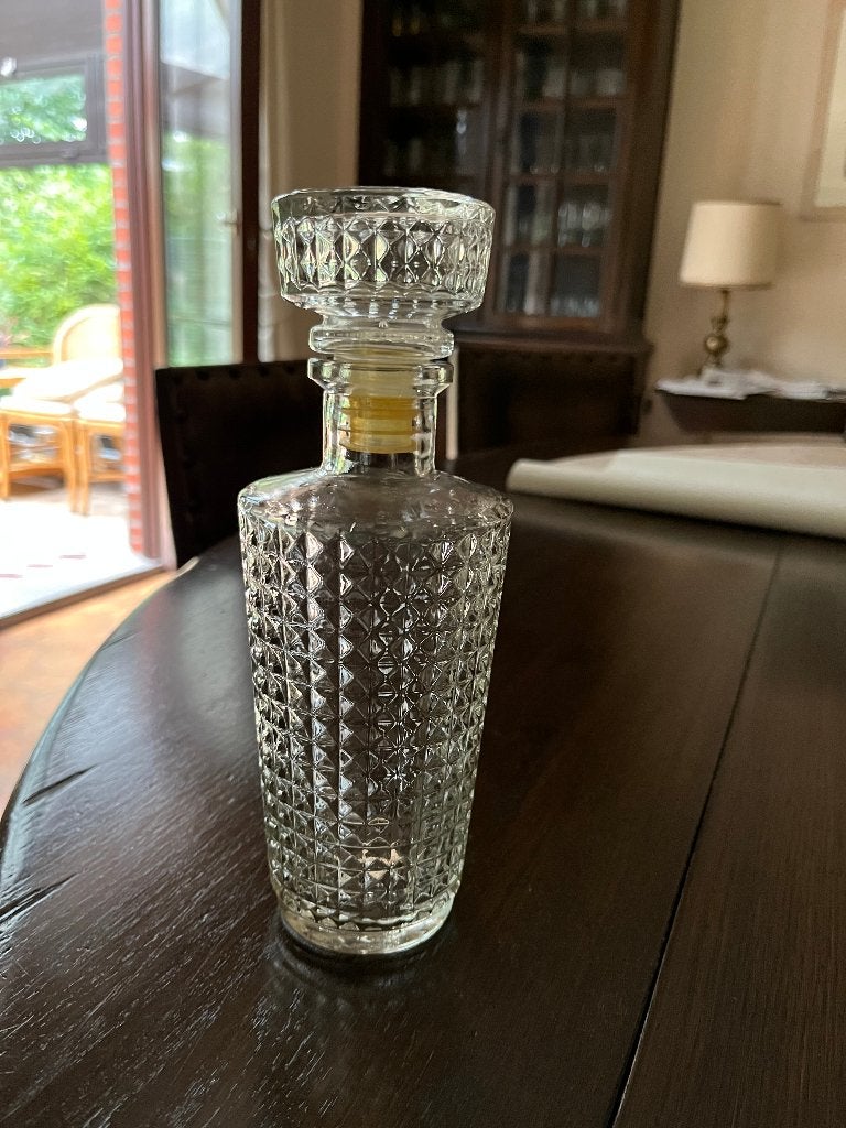 Ancienne bouteille décorative en verre de 0,5 l avec bouchon, Enlèvement