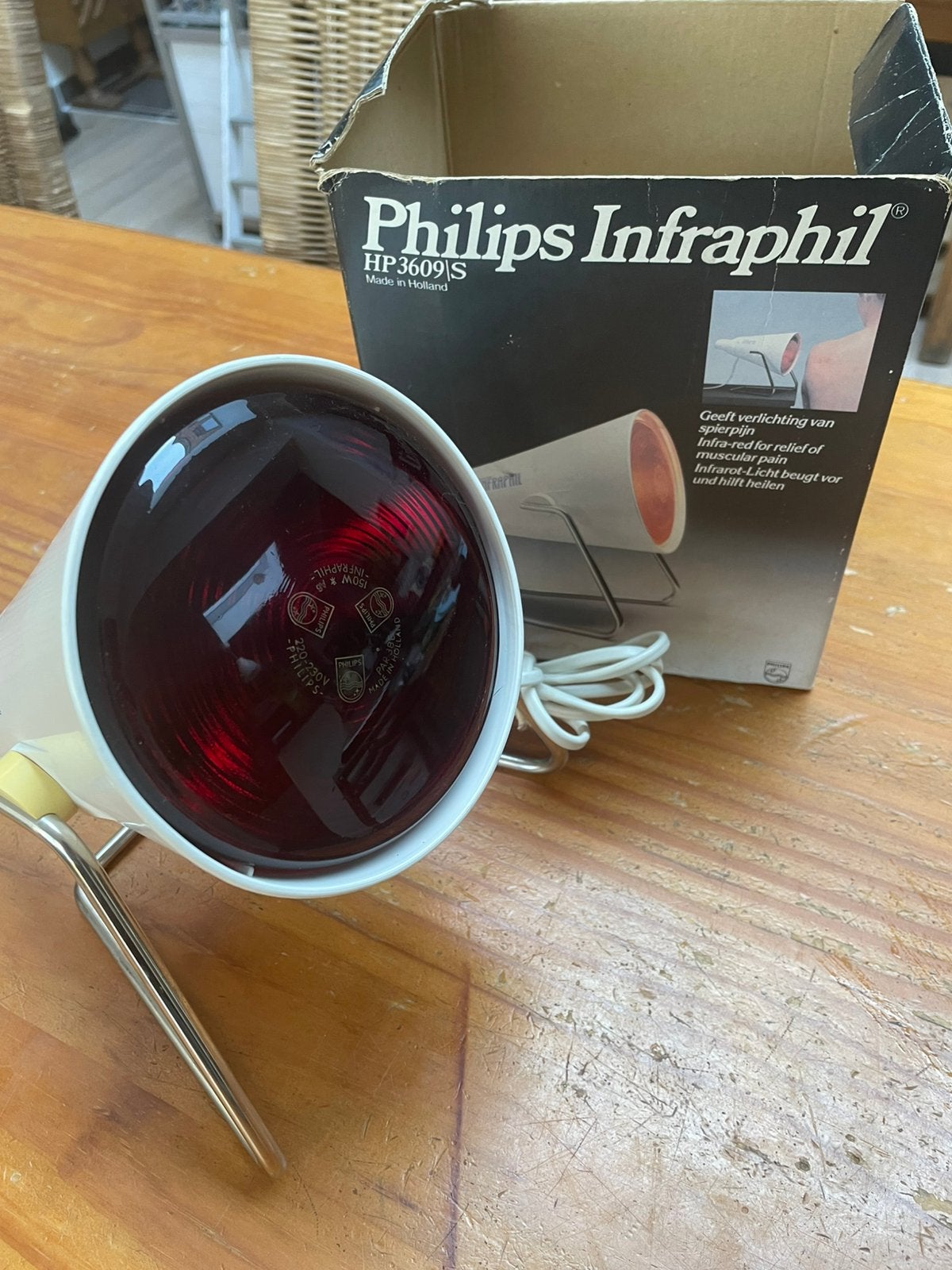 Vintage infraroodlamp, Elektronische apparatuur, Ophalen of Verzenden, Zo goed als nieuw