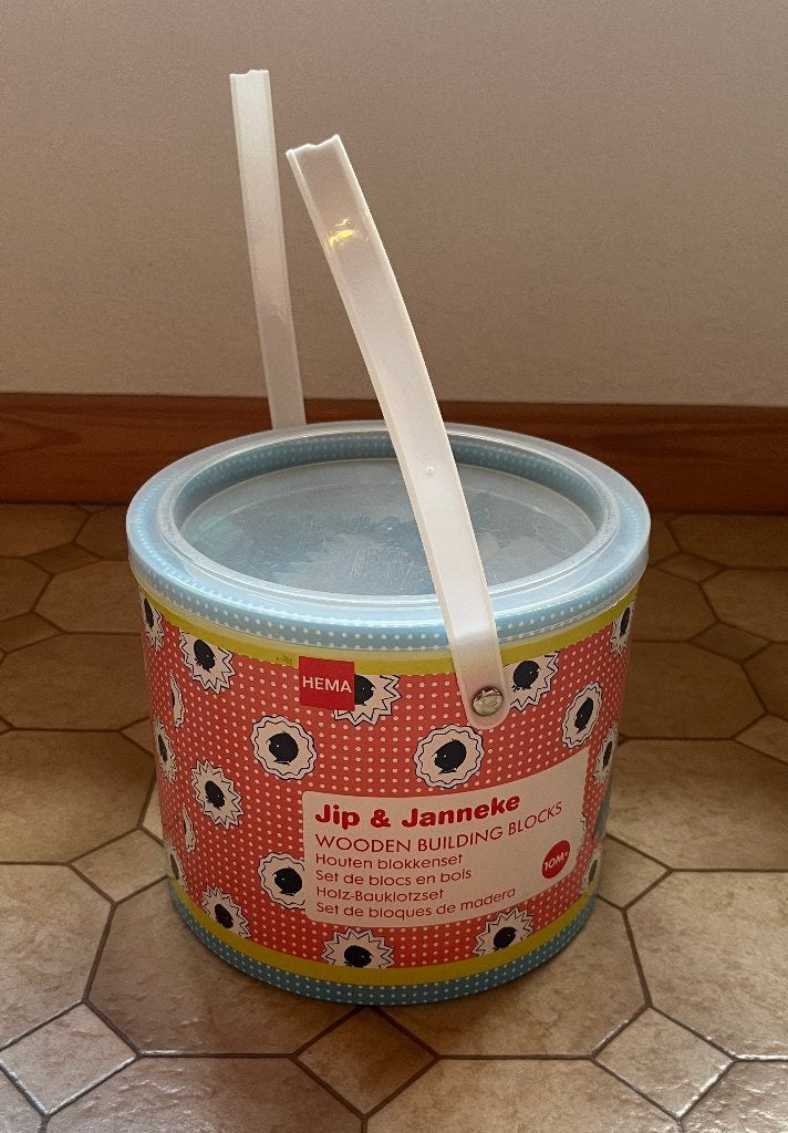 Houten speelgoedblokken Jip en Janneke van Hema, Kinderen en Baby's, Ophalen, Gebruikt, Overige typen