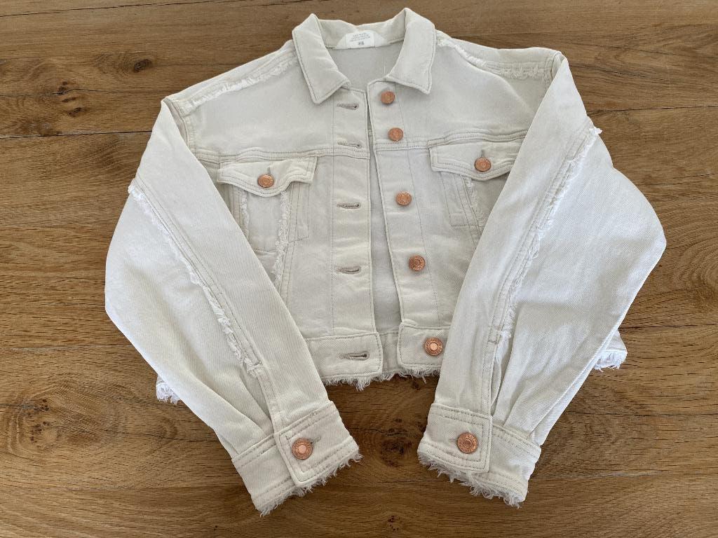 Jeans vestje ecru H&M, Enfants & Bébés, Vêtements enfant | Taille 152, Enlèvement ou Envoi, Pull ou Veste, H&M, Utilisé