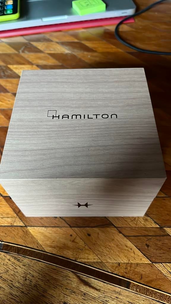 Boite montre Hamilton, Bijoux, Sacs & Beauté, Enlèvement ou Envoi, Comme neuf