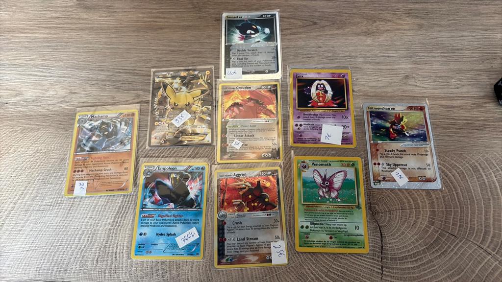 Pokemon lot 9 losse kaarten, Ophalen of Verzenden, Gebruikt, Losse kaart