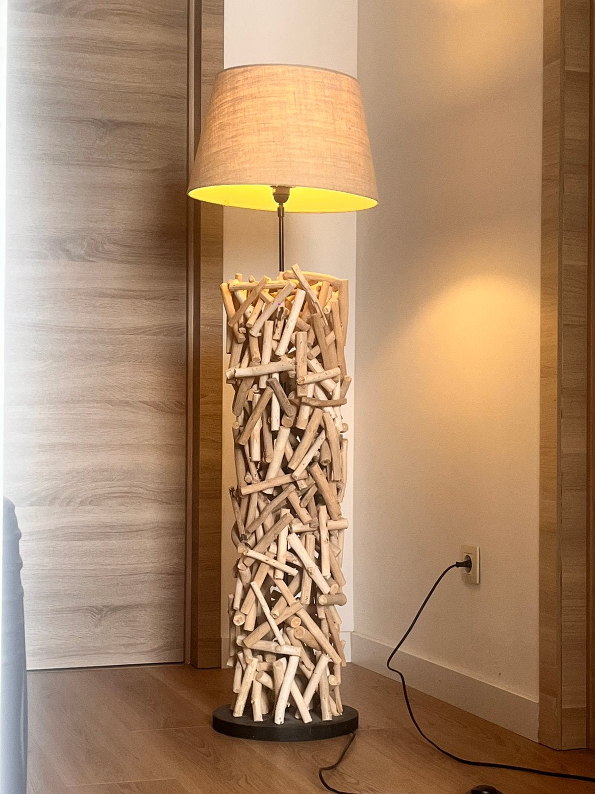 Lampadaire Ideal Lux DRIFTWOOD, Ophalen, Zo goed als nieuw, Hout