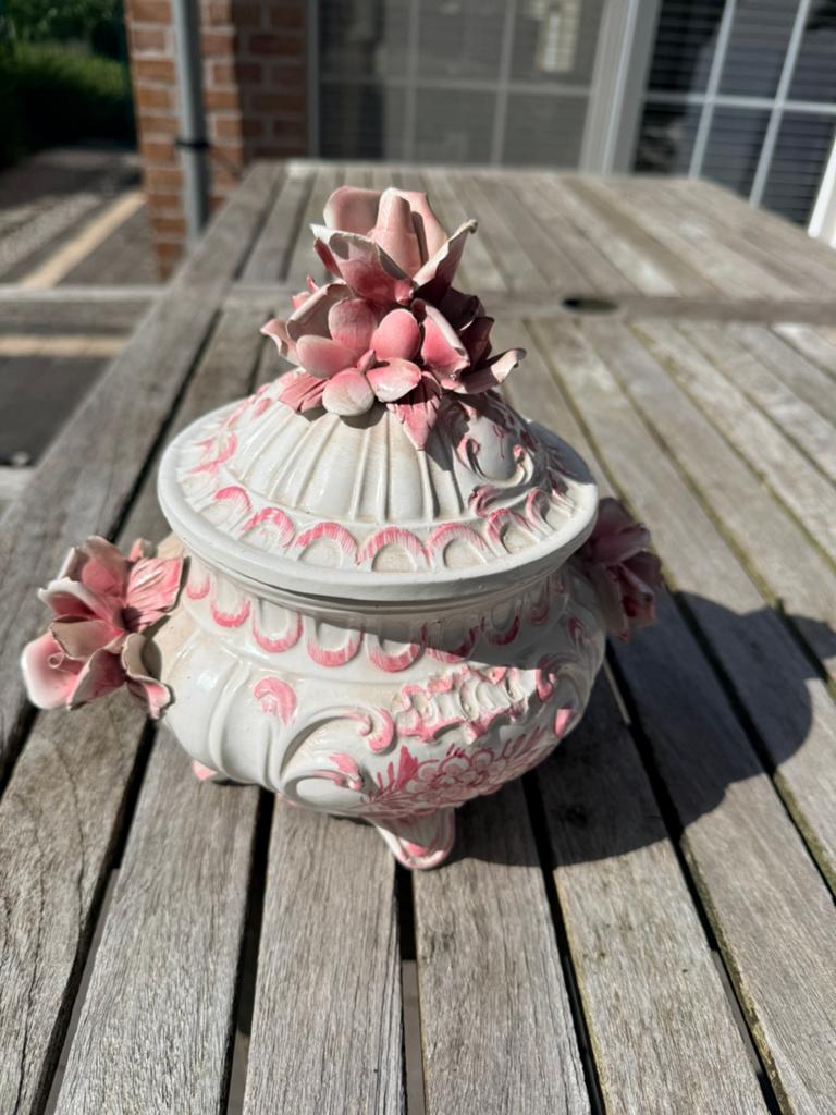 Vintage schaal met deksel, Antiek en Kunst, Ophalen of Verzenden