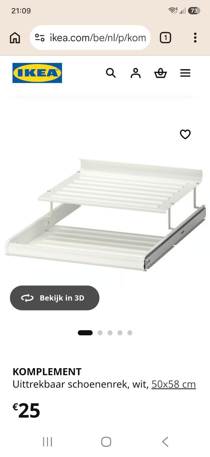 Tiroirs à chaussures Ikea Komplement, Maison & Meubles, Armoires | Étagères à chaussures, Comme neuf, Enlèvement
