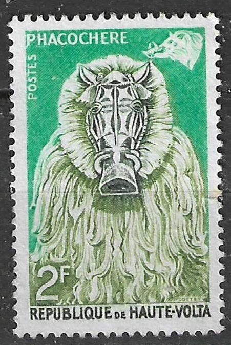 Opper-Volta 1960 - Yvert 75 - Dierenmasker - 2 F. (ZG), Verzenden, Postfris