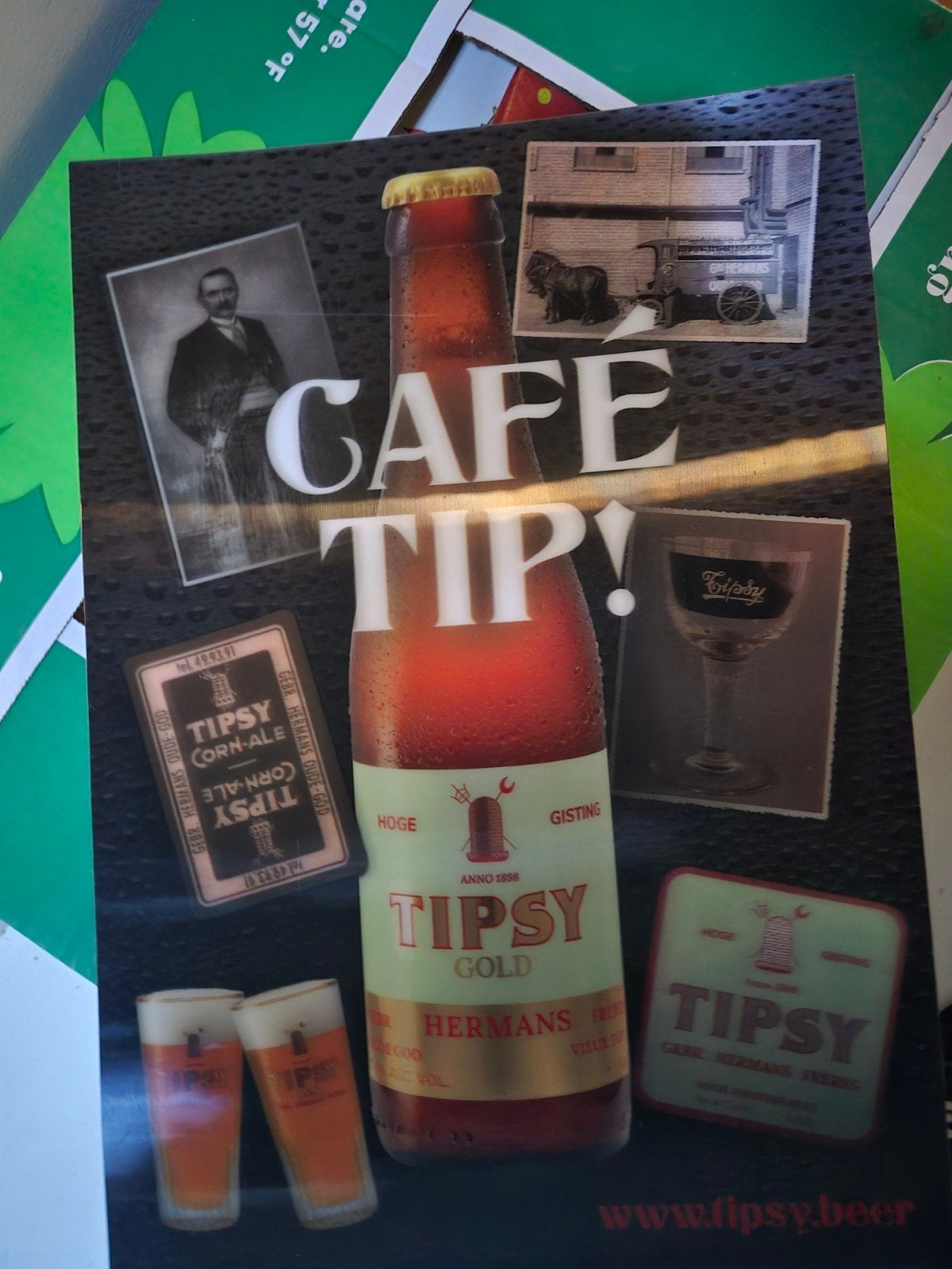 3d plaat bier tipsy, Verzamelen, Verzenden