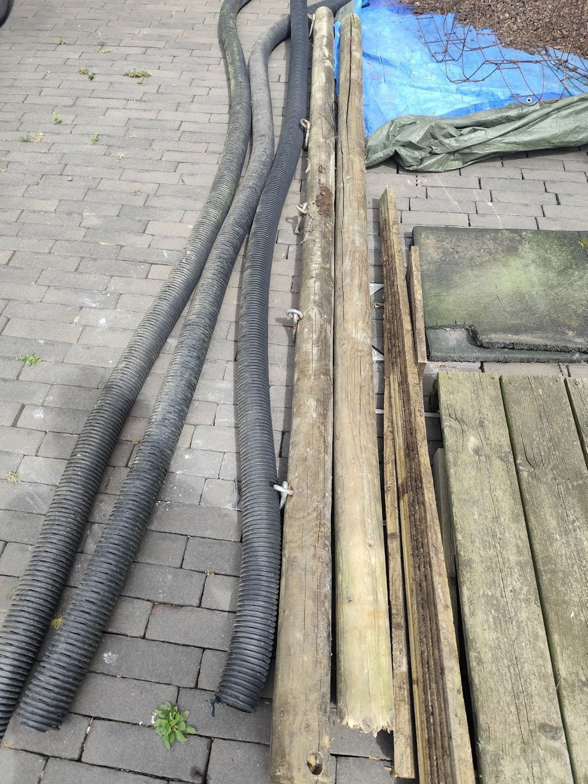 Paal, hout, drainagebuis, Tuin en Terras, Ophalen, Palen