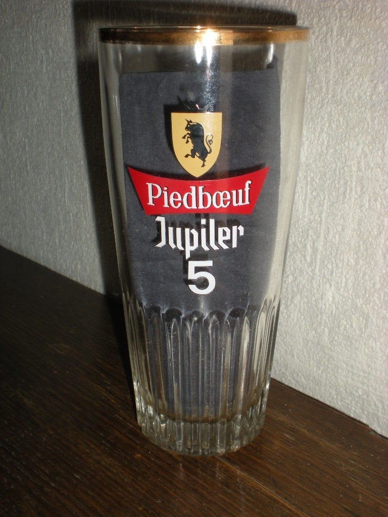 Piedboeuf Jupiler 5, Ophalen of Verzenden, Zo goed als nieuw, Glas of Glazen, Jupiler
