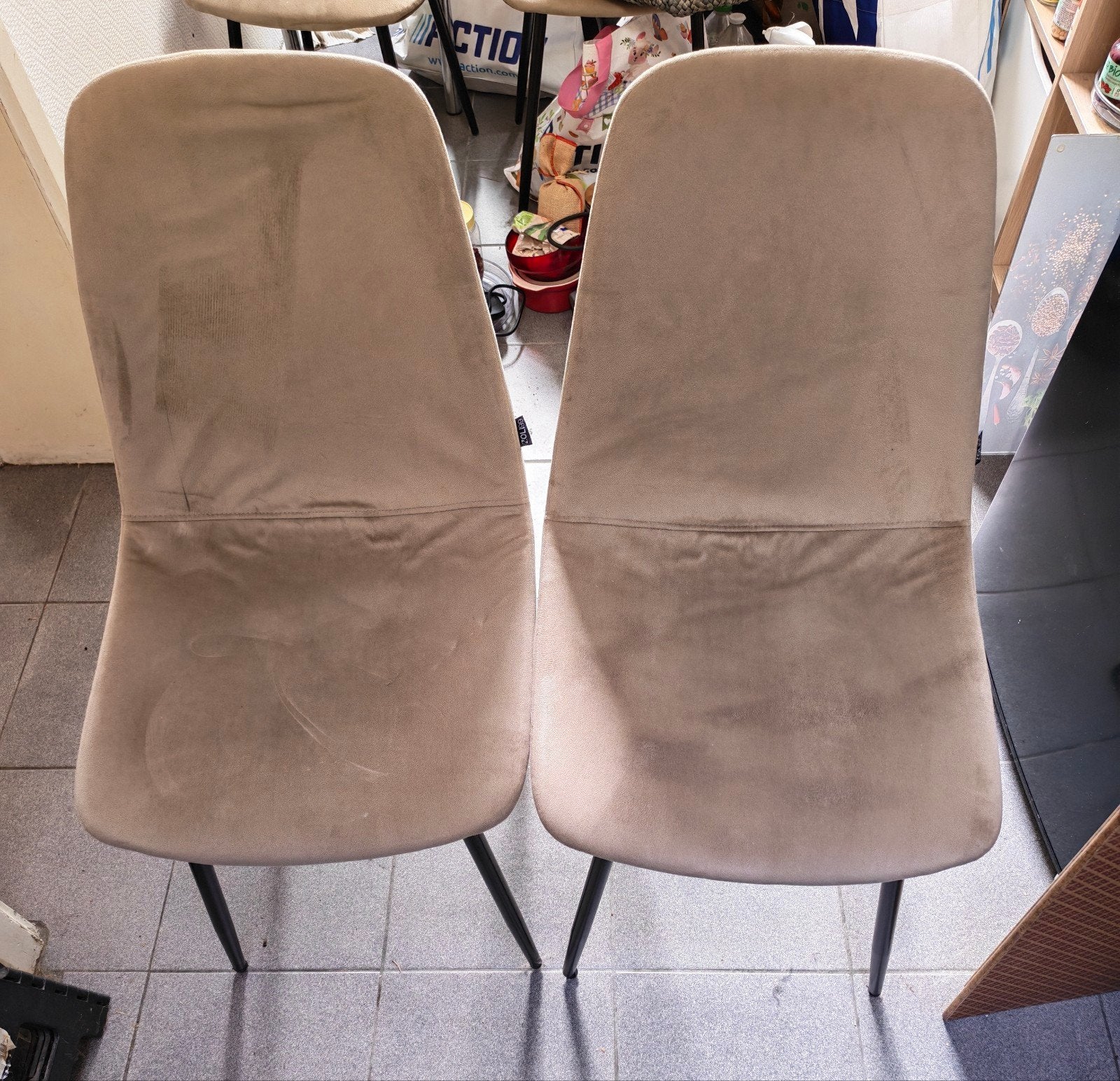 Chaises de salle à manger, Enlèvement, Autres couleurs, Tissus, Quatre