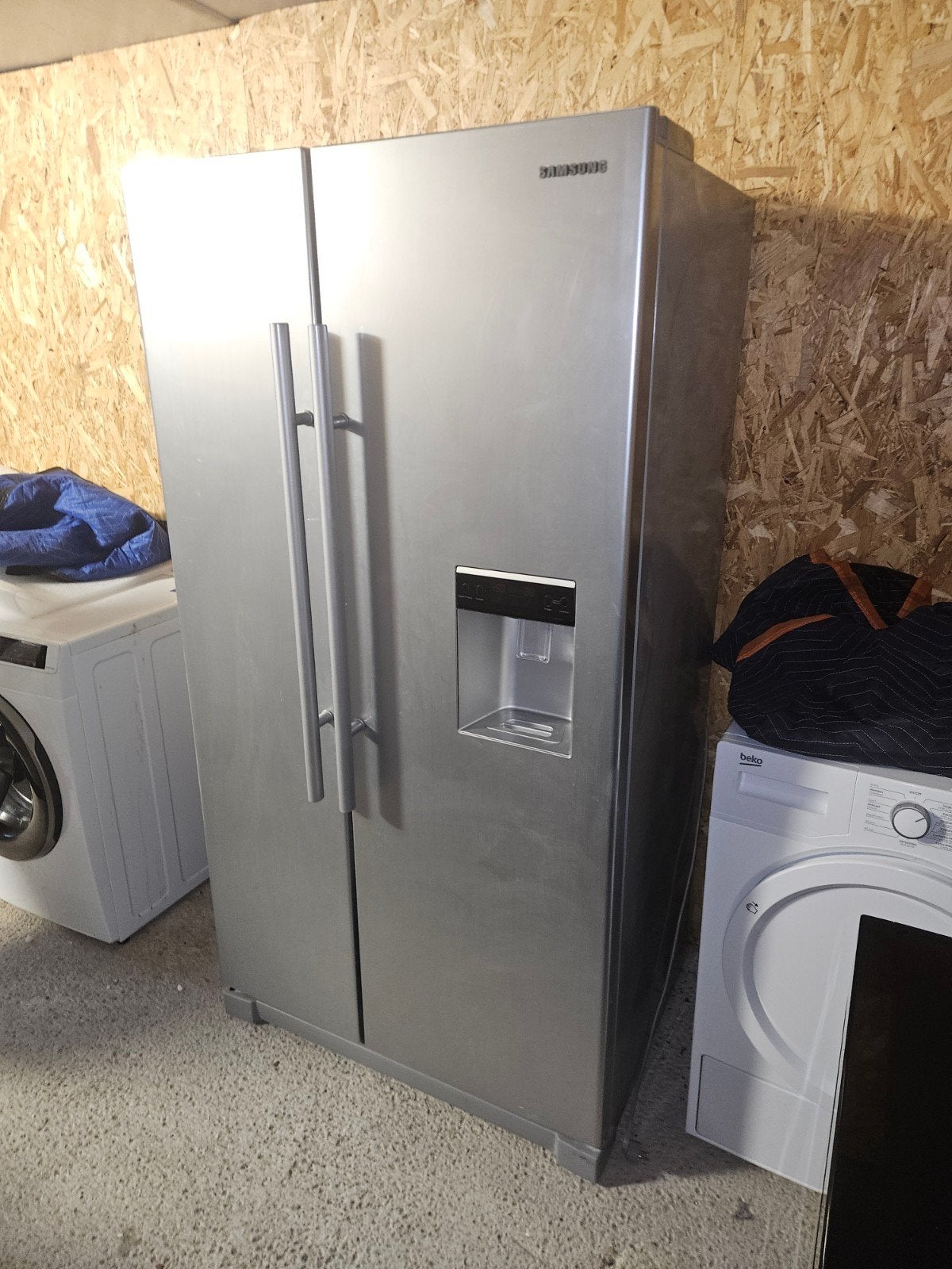 Amerikaanse Koelkast Samsung, 200 liter of meer, 60 cm of meer, Met aparte vriezer, Zo goed als nieuw