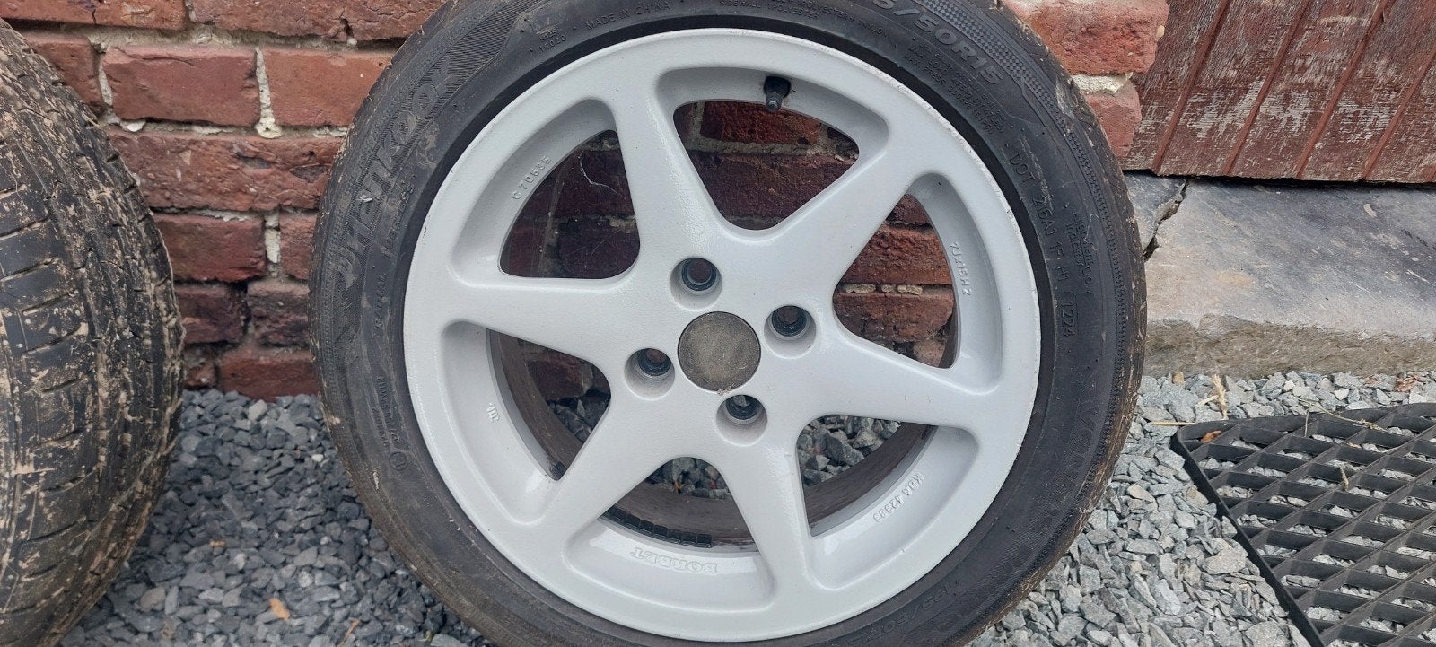 Borbet 6-spaaks velgen 15 inch, j7, et35, 4x100, Auto-onderdelen, Ophalen, Gebruikt, 15 inch, Banden en Velgen
