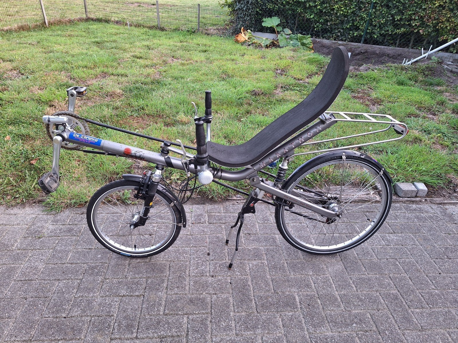 Ligfiets merk Piraeus, Gebruikt, Velgrem, Onderstuur, Ophalen