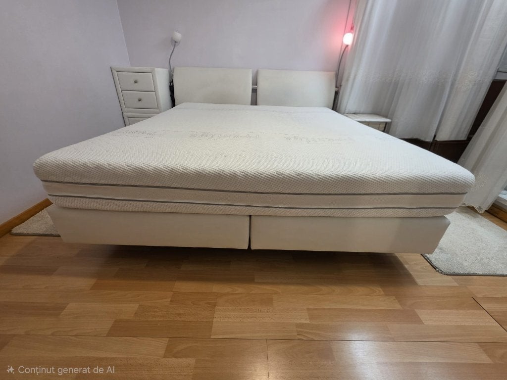 BoxSpring met twee nachtkastjes, Huis en Inrichting, Slaapkamer | Bedden, Ophalen, Tweepersoons, Zo goed als nieuw, 180 cm