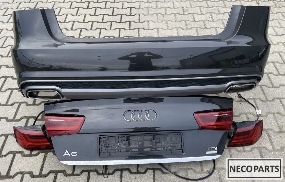 AUDI A6 4G C7 FACELIFT SEDAN BUMPER ACHTERKLEP ACHTERLICHT, Arrière, -, Haillon arrière, Audi
