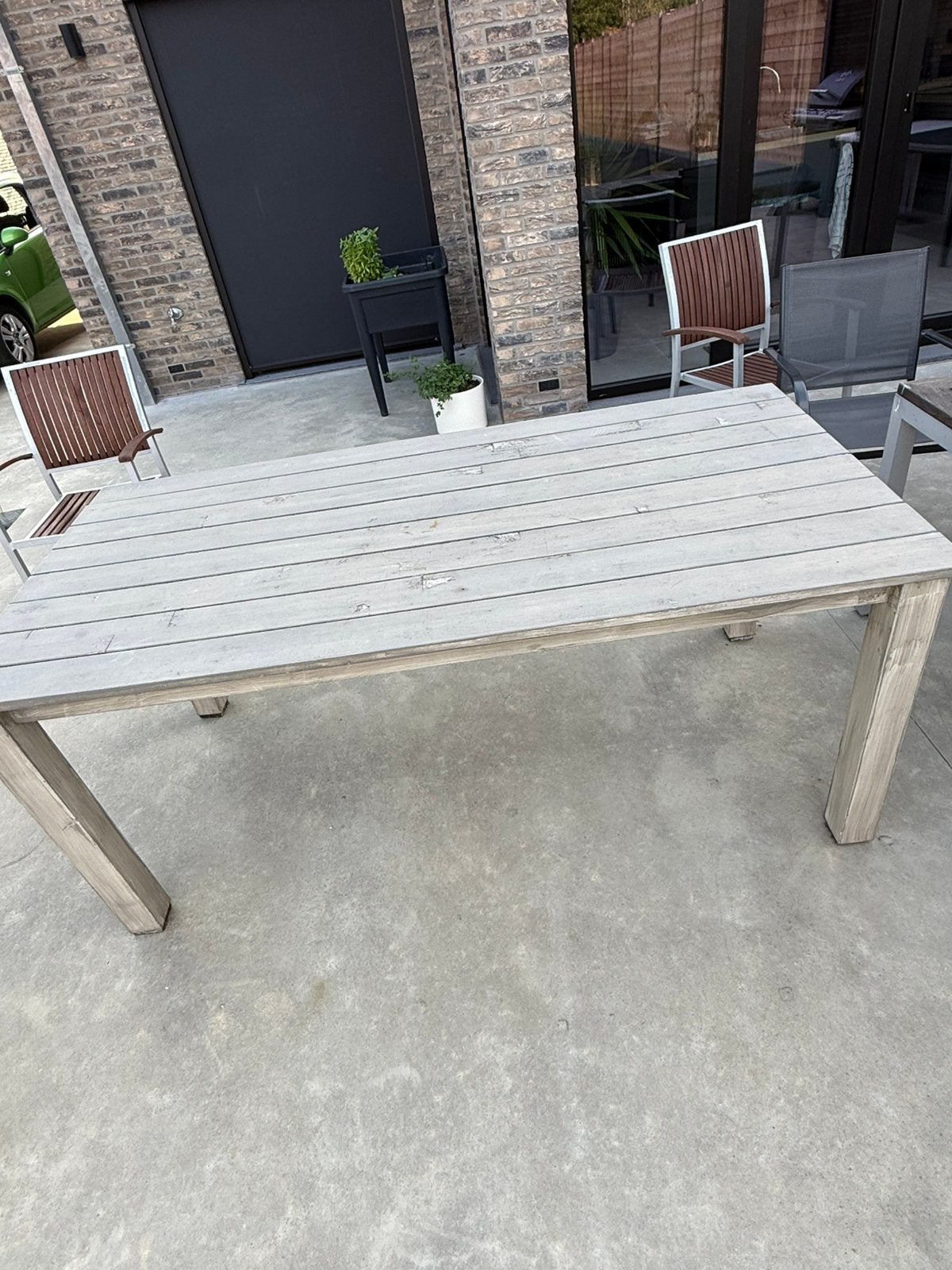GRATIS Tuintafel hout, Enlèvement, Utilisé, Bois
