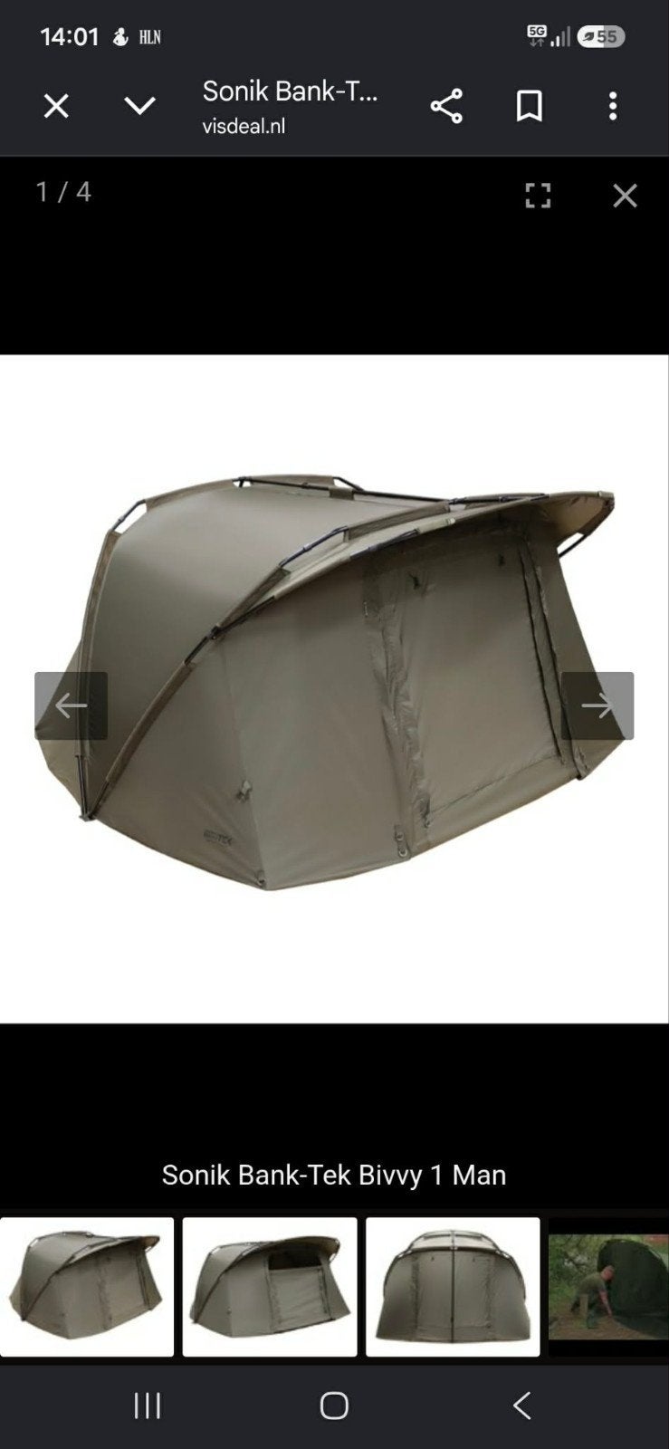 vissers tent en tafel, Ophalen, Zo goed als nieuw