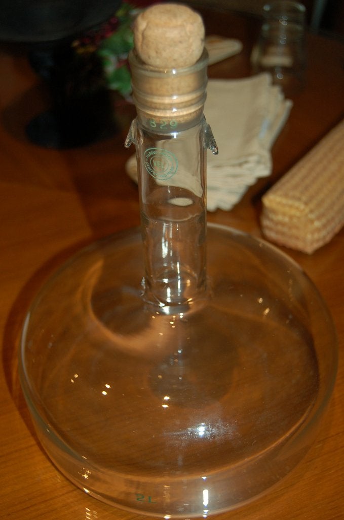 karaf karaaf fles voor sterke drank 2L labomateriaal, Ophalen of Verzenden