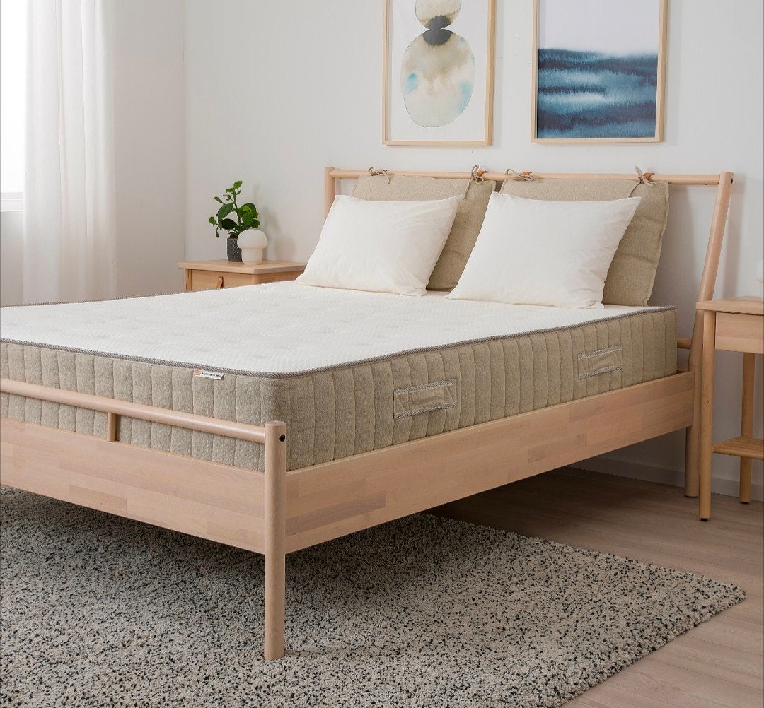 Natuurlijke matras 160x200, Huis en Inrichting, Slaapkamer | Bedden, Nieuw, Tweepersoons, 160 cm, 200 cm, Stof, Wit, Ophalen of Verzenden