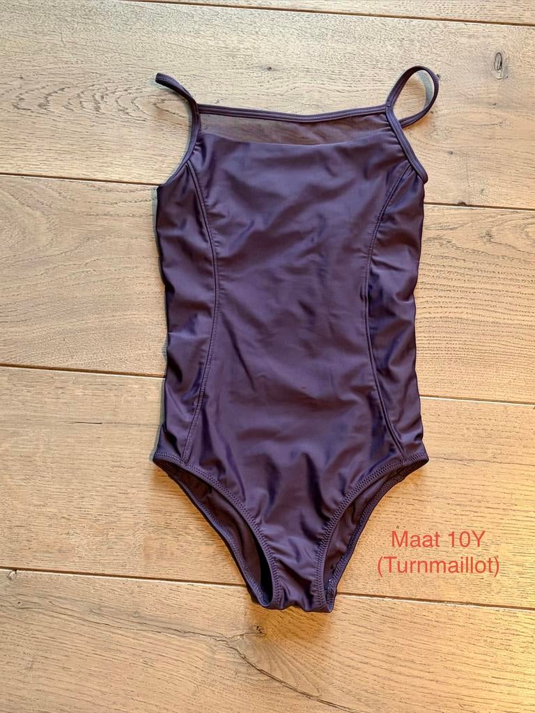 Turnmaillot - Maat 10 jaar, Ophalen of Verzenden, Gebruikt, Meisje, Sport- of Zwemkleding