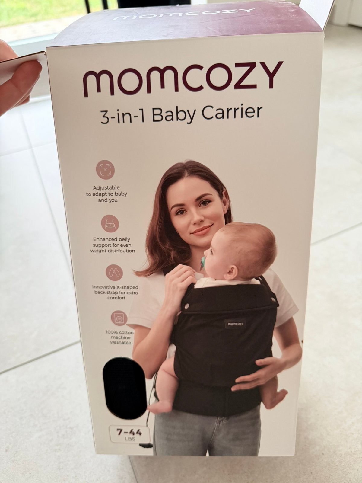 Momcozy draagzak van katoen, kaki| Baby Carrier Newborn, Ophalen, Zo goed als nieuw, Draagzak