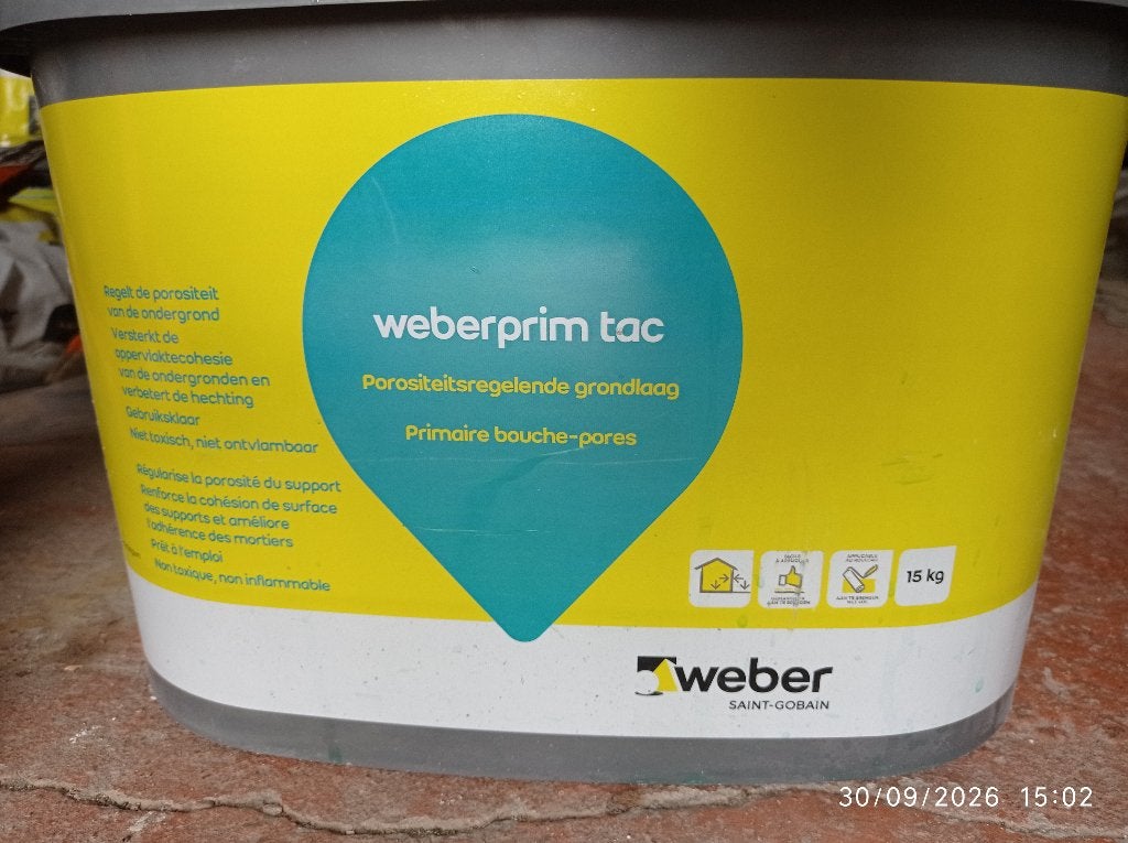 Primer Weber bocue pores pour adhésion carrelage NEUF, Neuf, Autres couleurs, 10 à 15 litres, Enlèvement